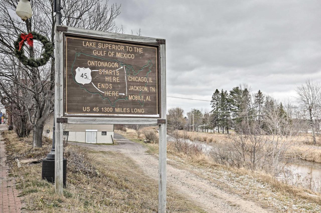 Walk To Lake Superior Ontonagon Home With Fire Pit! Εξωτερικό φωτογραφία